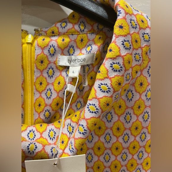 Tyler Boe  Kristen Jacquard Shift Dress, NWT, Size L - Picture 6 of 8